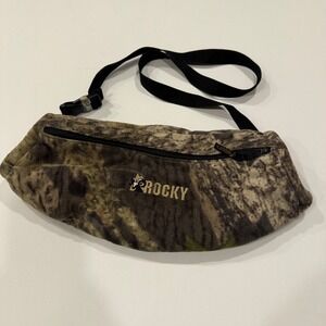 Rocky Camo Fleece Hand Warmer Muff Hunting Gear with Zipper Pocket & Waist Strap